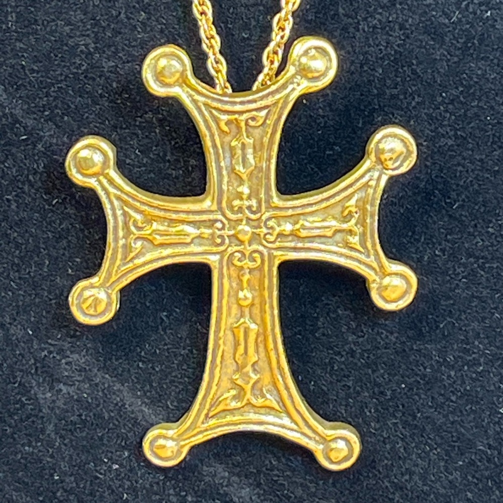 Gold Cross Pendant Necklace